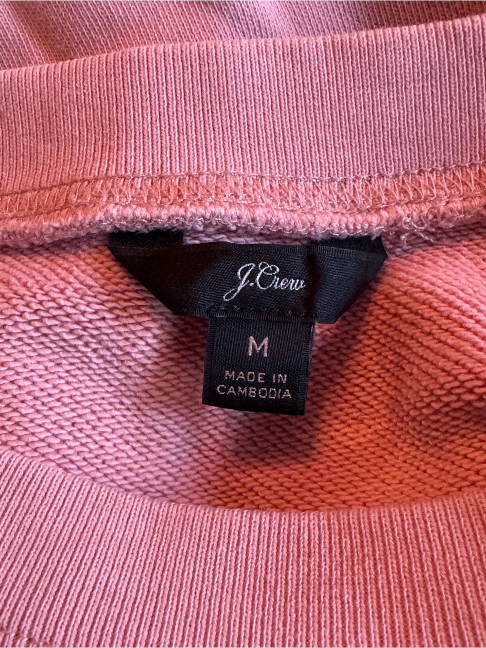 J. Crew Pink "Love" Graphic Crew Neck Sweatshirt Medium EUC - Picture 6 of 7
